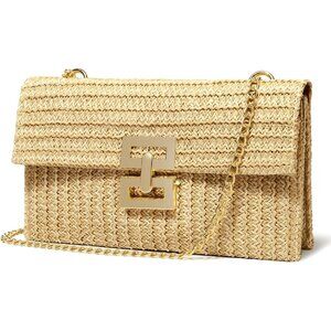 Straw Clutch Purse Crossbody Bag Women's Summer Beach Casual Handbag